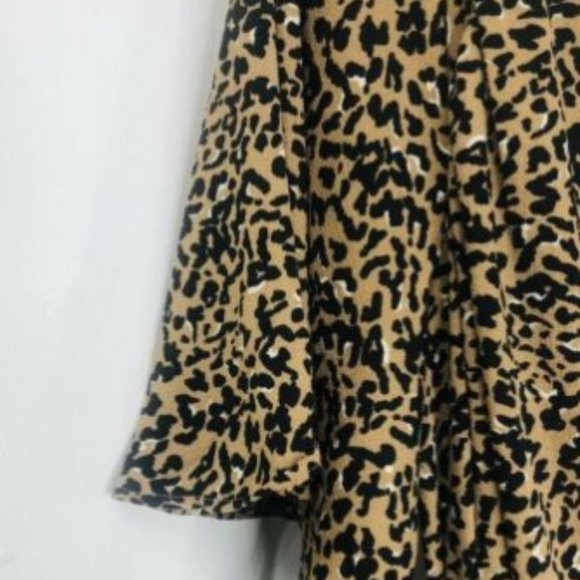 Ava & Viv Plus Size Dress Leopard Print Brown - Picture 5 of 11